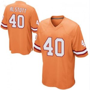Men's Tampa Bay Buccaneers #40 Mike Alstott Orange Stitched Jersey - Custom Name