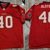 Men's Tampa Bay Buccaneers #40 Mike Alstott Red Stitched Game Jersey - Custom Name