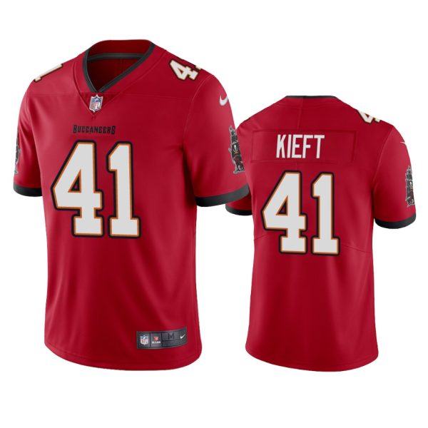 Men's Tampa Bay Buccaneers #41 Ko Kieft Red Vapor Untouchable Limited Stitched Jersey - Custom Name