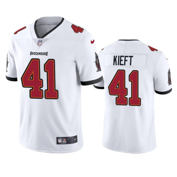 Men's Tampa Bay Buccaneers #41 Ko Kieft White Vapor Untouchable Limited Stitched Jersey - Custom Name