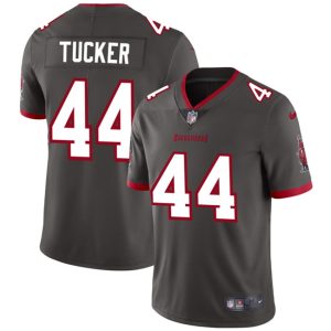 Men's Tampa Bay Buccaneers #44 Sean Tucker Grey Vapor Limited Stitched Jersey - Custom Name