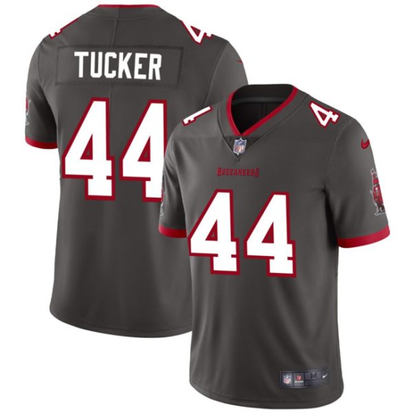 Men's Tampa Bay Buccaneers #44 Sean Tucker Grey Vapor Limited Stitched Jersey - Custom Name