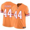 Men's Tampa Bay Buccaneers #44 Sean Tucker Orange F.U.S.E. Throwback Limited Stitched Jersey - Custom Name