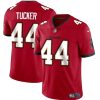 Men's Tampa Bay Buccaneers #44 Sean Tucker Red Vapor Limited Stitched Jersey - Custom Name