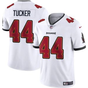 Men's Tampa Bay Buccaneers #44 Sean Tucker White Vapor Limited Stitched Jersey - Custom Name