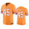 Men's Tampa Bay Buccaneers #45 Devin White Orange 2023 F.U.S.E. Throwback Limited Stitched Jersey - Custom Name