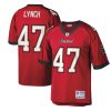 Men's Tampa Bay Buccaneers #47 John Lynch Red Mitchell & Ness Stitched Legacy Replica Jersey - Custom Name