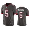 Men's Tampa Bay Buccaneers #5 Jake Camarda Grey Vapor Untouchable Limited Stitched Jersey - Custom Name
