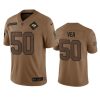 Men's Tampa Bay Buccaneers #50 Vita Vea 2023 Brown Salute To Service Limited Stitched Jersey - Custom Name