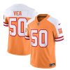 Men's Tampa Bay Buccaneers #50 Vita Vea 2023 F.U.S.E. White-Gold Throwback Limited Stitched Jersey - Custom Name