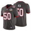 Men's Tampa Bay Buccaneers #50 Vita Vea Grey NFL 2021 Super Bowl LV Limited Stitched Jersey - Custom Name