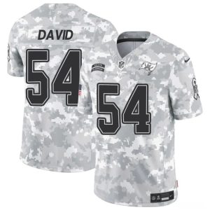 Men's Tampa Bay Buccaneers #54 Lavonte David 2024 F.U.S.E Arctic Camo Salute to Service Limited Stitched Football Jersey - Custom Name