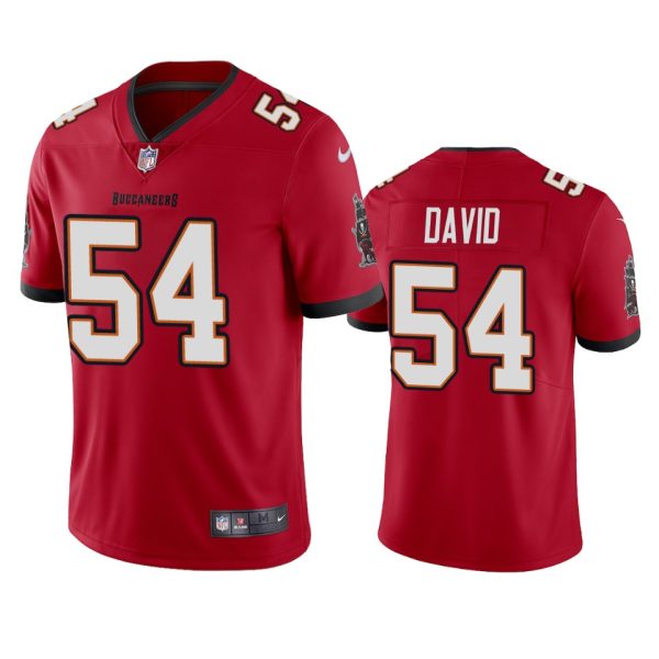 Men's Tampa Bay Buccaneers #54 Lavonte David New Red Vapor Untouchable Limited Stitched NFL Jersey - Custom Name