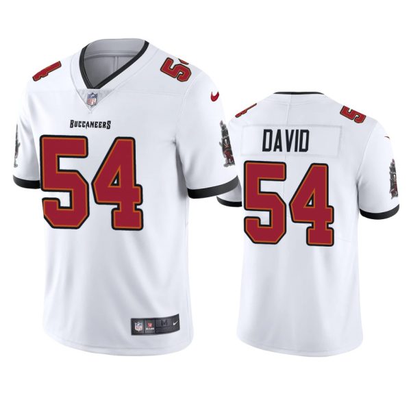 Men's Tampa Bay Buccaneers #54 Lavonte David New White Vapor Untouchable Limited Stitched NFL Jersey - Custom Name