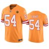 Men's Tampa Bay Buccaneers #54 Lavonte David Orange 2023 F.U.S.E. Throwback With John Madden Patch Vapor Limited Stitched Football Jersey - Custom Name