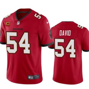Men's Tampa Bay Buccaneers #54 Lavonte David Red 2024 With 4-Star C Patch Vapor Untouchable Limited Stitched NFL Jersey - Custom Name
