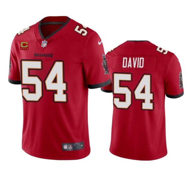 Men's Tampa Bay Buccaneers #54 Lavonte David Red 2024 With 4-Star C Patch Vapor Untouchable Limited Stitched NFL Jersey - Custom Name