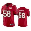 Men's Tampa Bay Buccaneers #58 Shaquil Barrett Red NFL 2021 Super Bowl LV Limited Stitched Jersey - Custom Name