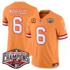 Men's Tampa Bay Buccaneers #6 Baker Mayfield Orange F.U.S.E. 2024 NFC South Champions With 4-Star C Patch Limited Stitched Jersey - Custom Name
