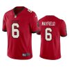 Men's Tampa Bay Buccaneers #6 Baker Mayfield Red Vapor Untouchable Limited Stitched Jersey - Custom Name
