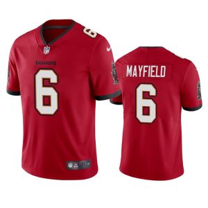 Men's Tampa Bay Buccaneers #6 Baker Mayfield Red Vapor Untouchable Limited Stitched Jersey - Custom Name