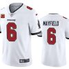 Men's Tampa Bay Buccaneers #6 Baker Mayfield White 2024 With 4-Star C Patch Vapor Untouchable Limited Stitched Jersey - Custom Name
