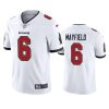Men's Tampa Bay Buccaneers #6 Baker Mayfield White Vapor Untouchable Limited Stitched Jersey - Custom Name