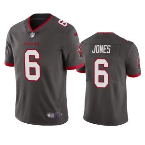 Men's Tampa Bay Buccaneers #6 Julio Jones Grey Vapor Untouchable Limited Stitched Jersey - Custom Name