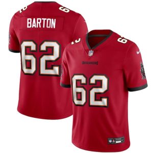 Men's Tampa Bay Buccaneers #62 Graham Barton Red 2024 Draft Vapor Limited Stitched Jersey - Custom Name