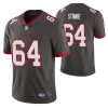 Men's Tampa Bay Buccaneers #64 Aaron Stinnie Grey Vapor Untouchable Limited Stitched Jersey - Custom Name