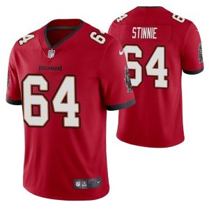 Men's Tampa Bay Buccaneers #64 Aaron Stinnie Red Vapor Untouchable Limited Stitched Jersey - Custom Name