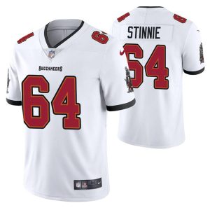 Men's Tampa Bay Buccaneers #64 Aaron Stinnie White Vapor Untouchable Limited Stitched Jersey - Custom Name
