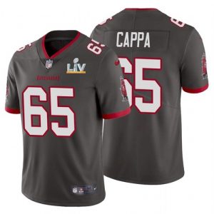 Men's Tampa Bay Buccaneers #65 Alex Cappa Grey NFL 2021 Super Bowl LV Limited Stitched Jersey - Custom Name