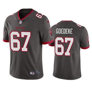 Men's Tampa Bay Buccaneers #67 Luke Goedeke Grey Vapor Untouchable Limited Stitched Jersey - Custom Name