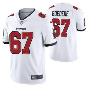 Men's Tampa Bay Buccaneers #67 Luke Goedeke White Vapor Untouchable Limited Stitched Jersey - Custom Name (=