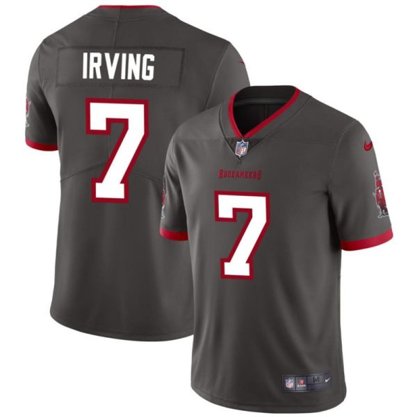 Men's Tampa Bay Buccaneers #7 Bucky Irving Grey Vapor Limited Stitched Jersey - Custom Name