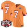 Men's Tampa Bay Buccaneers #7 Bucky Irving Orange F.U.S.E. 2024 NFC South Champions Limited Stitched Jersey - Custom Name