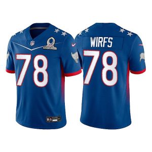 Men's Tampa Bay Buccaneers #78 Tristan Wirfs 2022 Royal NFC Pro Bowl Stitched Jersey - Custom Name