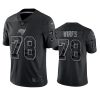 Men's Tampa Bay Buccaneers #78 Tristan Wirfs Black Reflective Limited Stitched Jersey - Custom Name