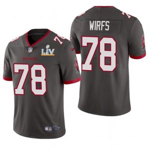 Men's Tampa Bay Buccaneers #78 Tristan Wirfs Grey NFL 2021 Super Bowl LV Limited Stitched Jersey - Custom Name