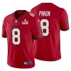 Men's Tampa Bay Buccaneers #8 Bradley Pinion Red NFL 2021 Super Bowl LV Limited Stitched Jersey - Custom Name