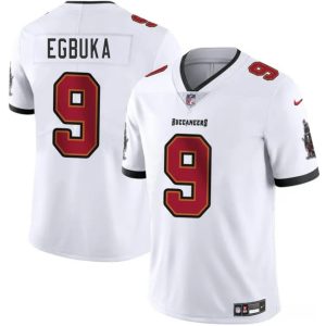Men's Tampa Bay Buccaneers #9 Emeka Egbuka White 2025 Draft Vapor Untouchable Limited Stitched Football Jersey - Custom Name
