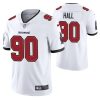 Men's Tampa Bay Buccaneers #90 Logan Hall White Vapor Untouchable Limited Stitched Jersey - Custom Name
