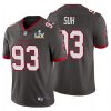 Men's Tampa Bay Buccaneers #93 Ndamukong Suh Grey NFL 2021 Super Bowl LV Limited Stitched Jersey - Custom Name