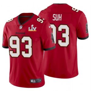 Men's Tampa Bay Buccaneers #93 Ndamukong Suh Red NFL 2021 Super Bowl LV Limited Stitched Jersey - Custom Name