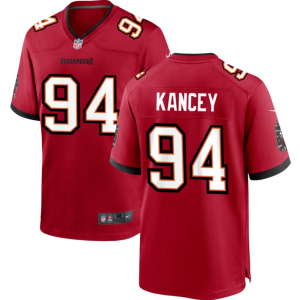Men's Tampa Bay Buccaneers #94 Calijah Kancey Red 2023 Draft Stitched Game Jersey - Custom Name