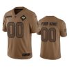 Men's Tampa Bay Buccaneers Active Player Custom 2023 Brown Salute To Service Limited Stitched Jersey - Custom Name