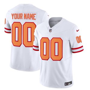 Men's Tampa Bay Buccaneers Active Player Custom 2023 F.U.S.E. White Throwback Limited Stitched Jersey - Custom Name