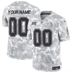 Men's Tampa Bay Buccaneers Active Player Custom 2024 F.U.S.E Arctic Camo Salute to Service Limited Stitched Football Jersey - Custom Name