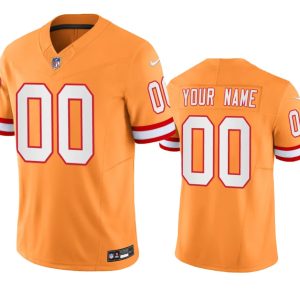 Men's Tampa Bay Buccaneers Active Player Custom Yellow 2023 F.U.S.E Throwback Vapor Untouchable Limited Stitched Football Jersey - Custom Name